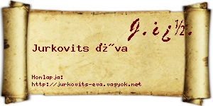 Jurkovits Éva névjegykártya